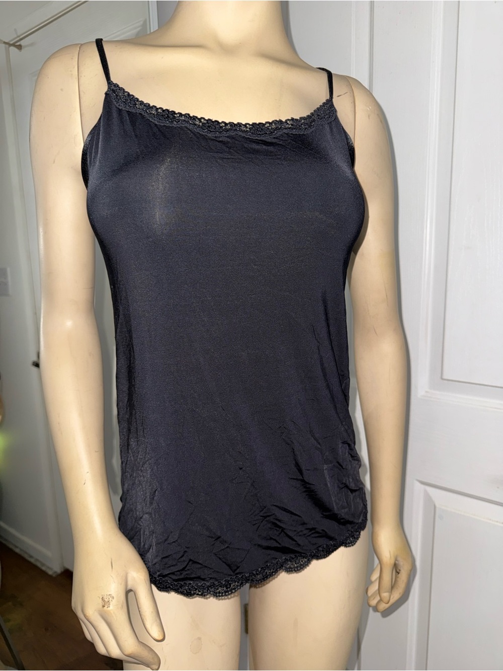 Jockey Black Lace-Trim Camisole Tank